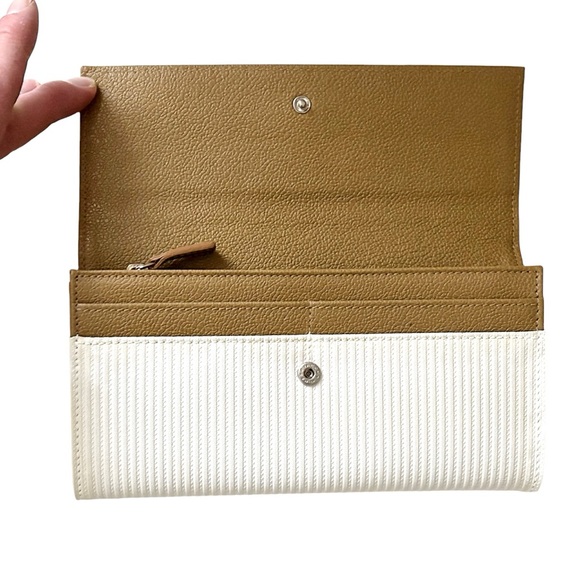 BULGARI Bvlgari RARE Gray/Cream Continental Long Wallet With Box - Picture 5 of 10